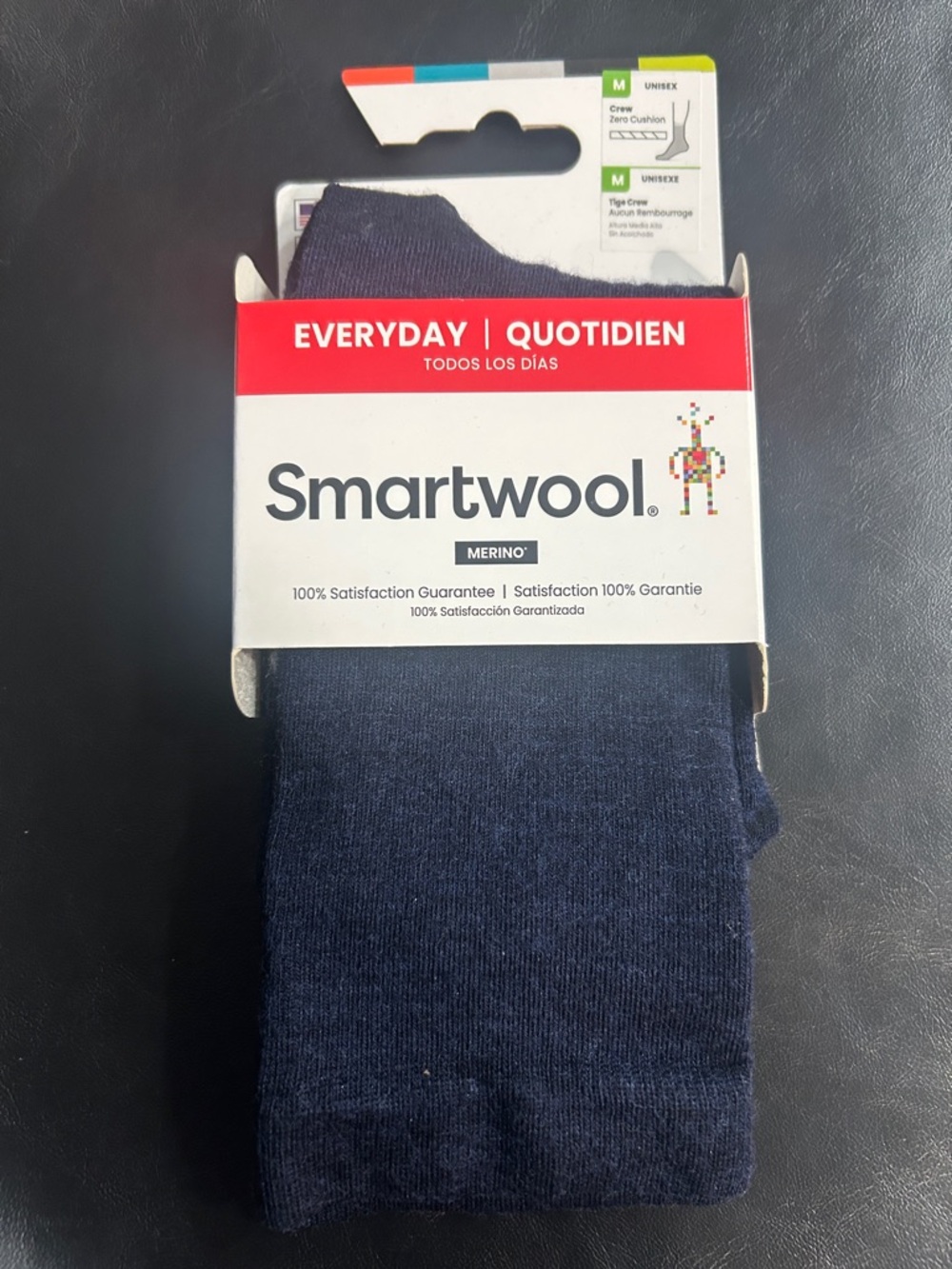 Smartwool Navy Everyday Crew Socks Medium